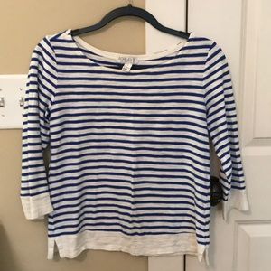 Forever 21 3/4 sleeve b&w striped shirt
